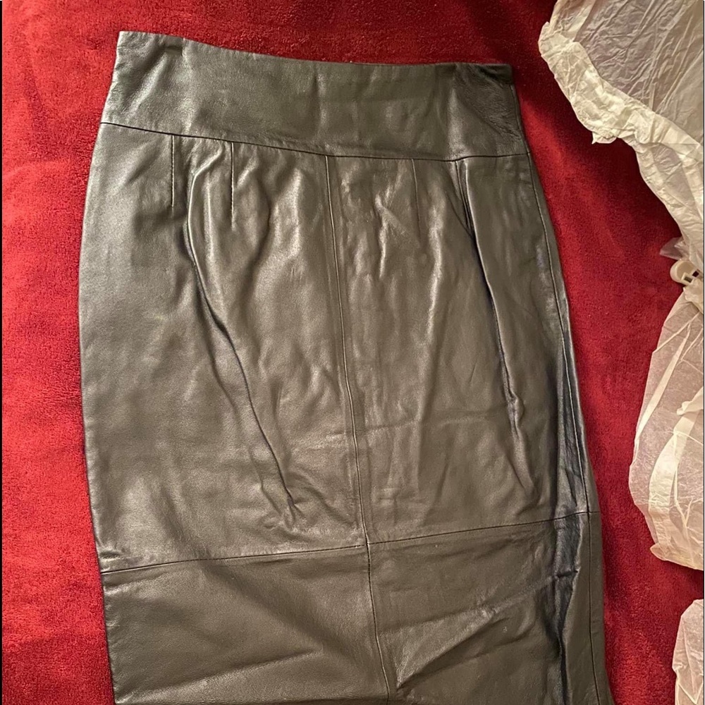 Woman’s leather skirt